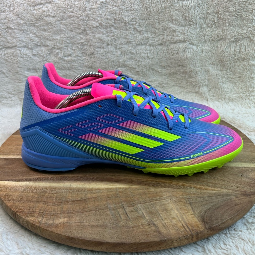 Adidas Soccer Shoes Turf Indoor F50 League TF Pink Blue IE1230 Mens Size 11.5